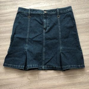 I.e relaxed jean denim skirt pleated